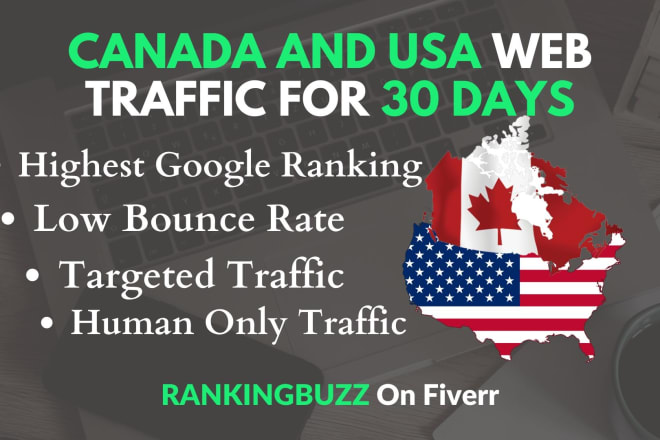 I will drive canada and USA web traffic to your website or store