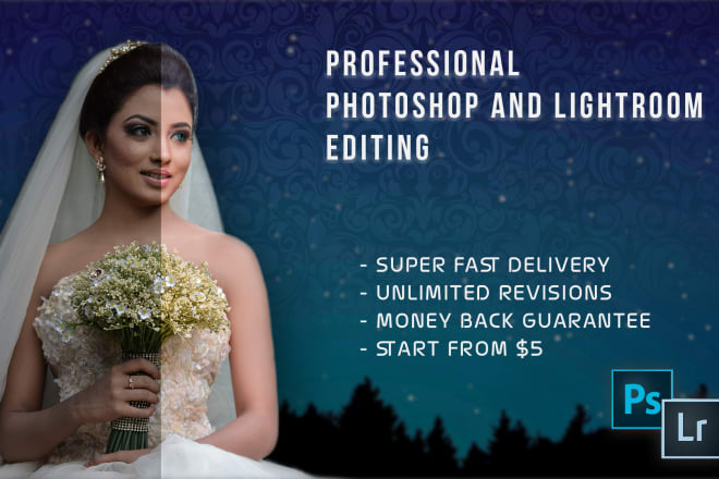 I will edit, retouch your photos in lightroom and photoshop