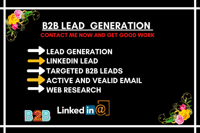 I will find b2b leads generation from linkedin
