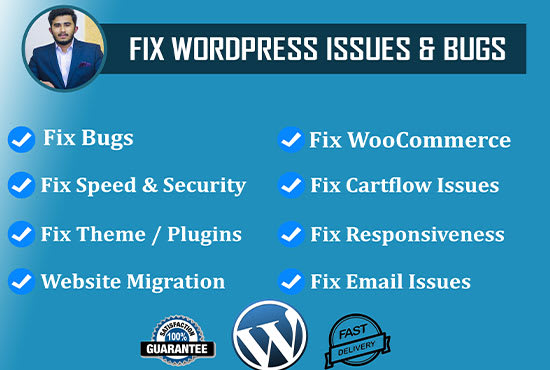 I will fix wordpress errors, bugs, or woocommerce, cartflows issues