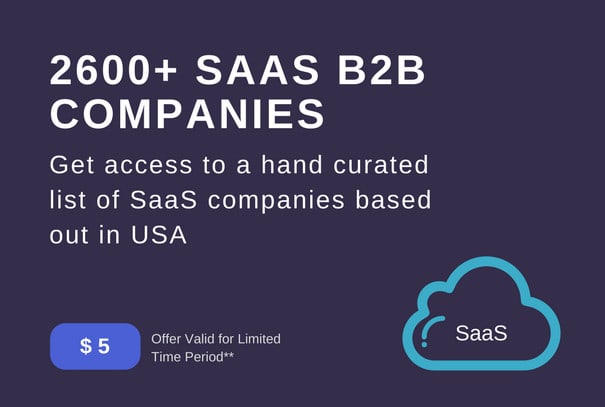 I will give a list of 5000 saas b2b companies in USA and worldwide