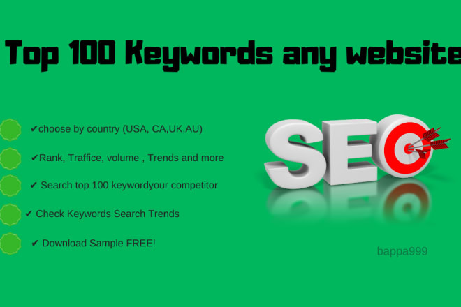I will give you 100 top google keywords any website