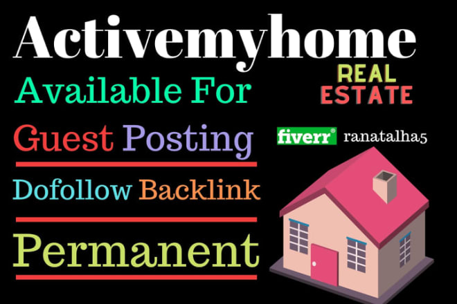 I will guest post on activemyhome,com