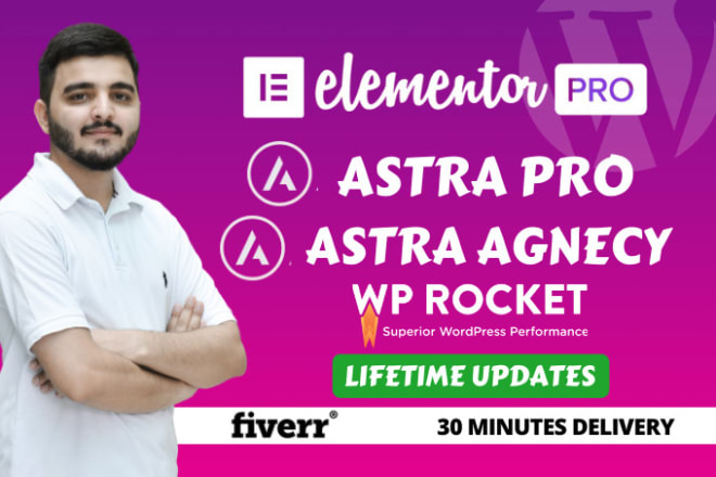 I will install elementor pro, astra agency with lifetime updates on your wordpress