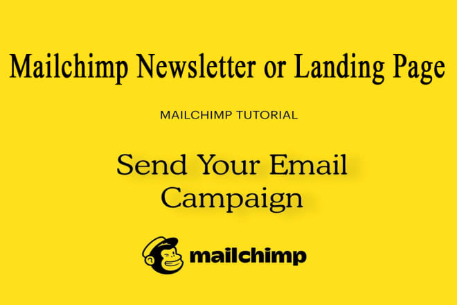 I will mailchimp newsletter, mailchimp landing page, email champain, email template