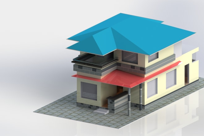 I will make 3d house designs from 2d drawings