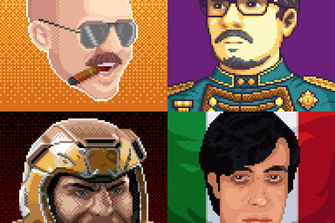 I will make a personalized pixel art portrait for you