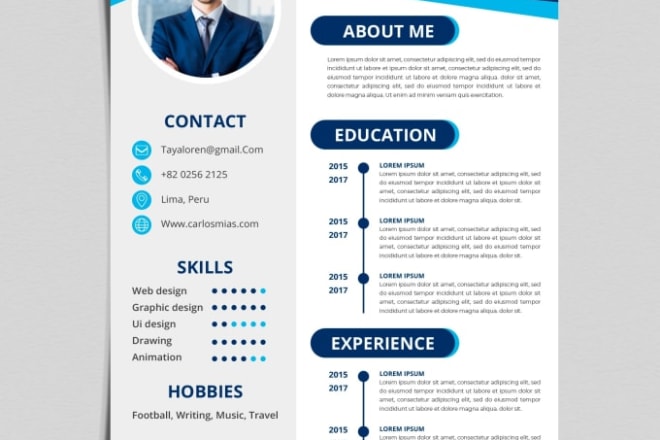 I will make a professional cv, resume, and portfolio