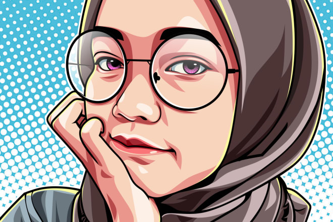 I will make a vector portrait artist for you