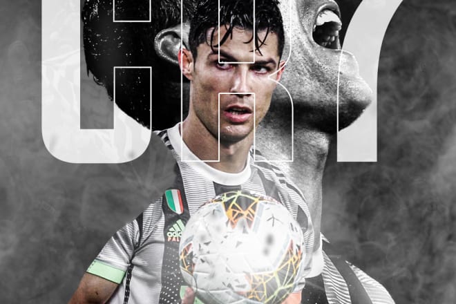 I will make epic dramatic player football poster