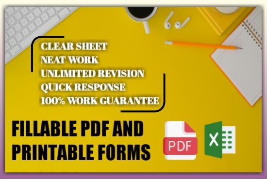 I will make fillable pdf, interactive forms