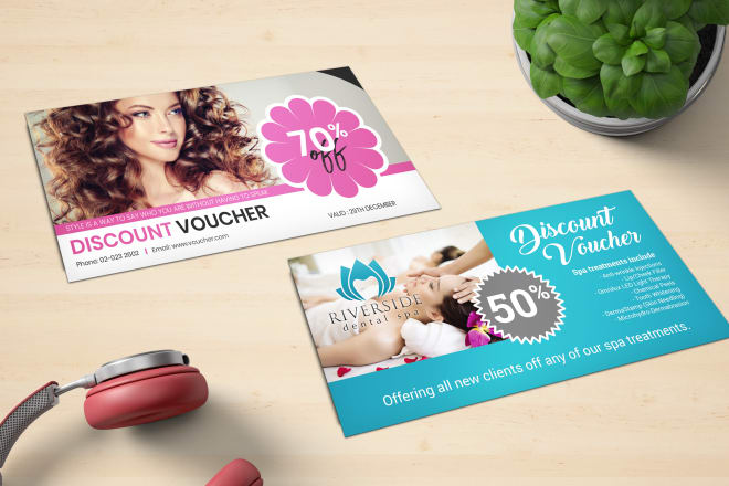 I will make gift or discount coupons and vouchers and cards 24 hrs
