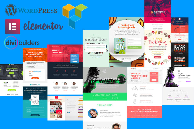I will make wordpress landing page design by visual composer, elementor