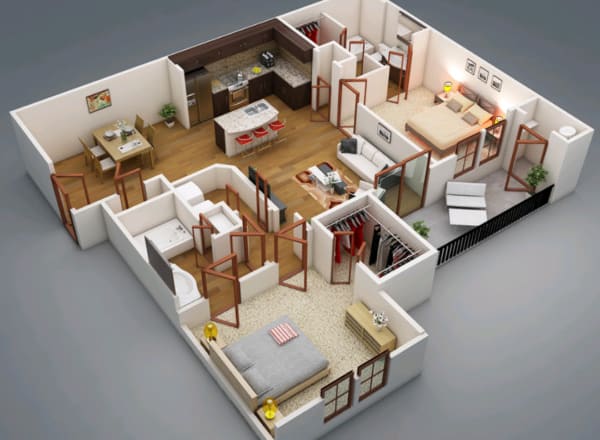 I will make your 3d floor plan fastest and best quality