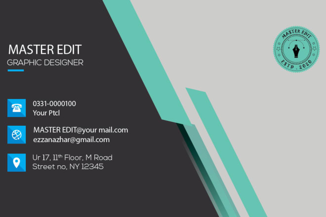 I will make your business card here is sample