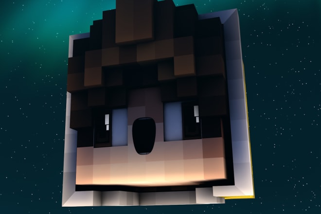 I will minecraft c4d head logo