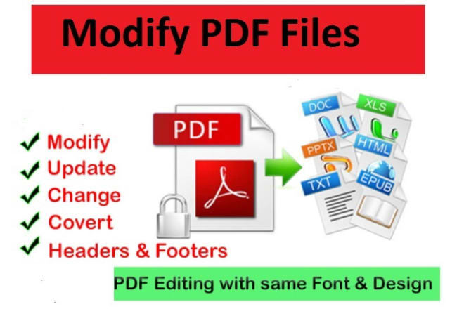 I will modify,change any PDF file