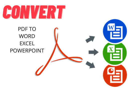 I will ocr convert PDF to word, excel, powerpoint, rtf formats