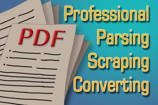 I will parse and convert large PDF file to csv or json xml