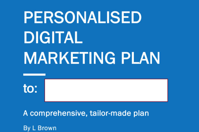 I will provide a profitable digital marketing plan and strategy