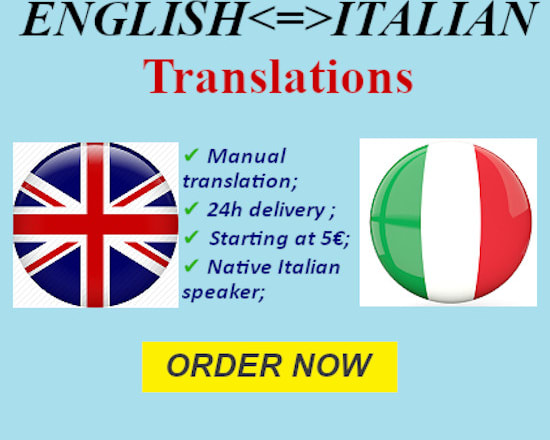 I will provide english and italian translations