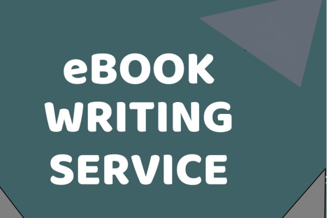 I will provide excellent ebook ghostwriting service