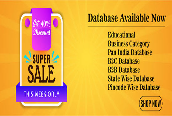 I will provide you india b2b and b2c email database