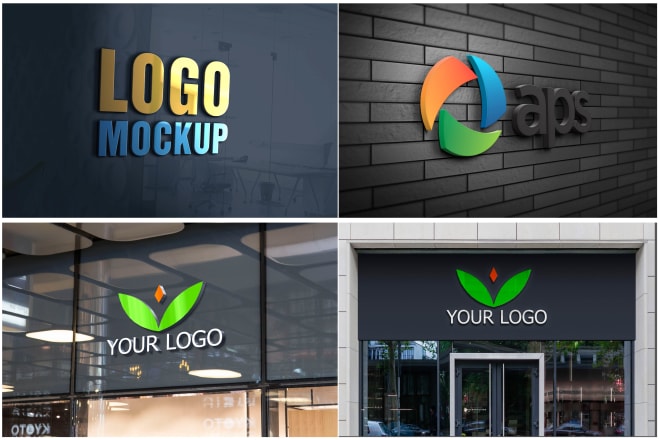 I will put your logo on realistic outdoor building 3d mockups