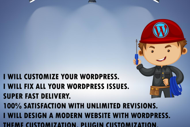 I will revamp, redesign, customize and fix issues wordpress website