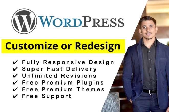 I will revamp, redesign, customize and fix issues wordpress website