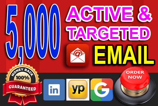 I will scrape active targets emails from any social media platform