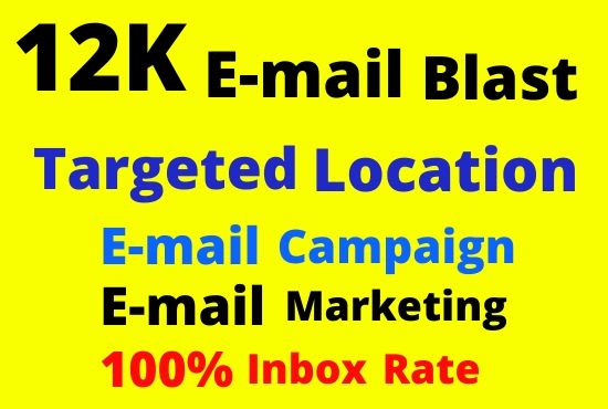 I will send bulk email,email blast email marketing or email campaign services