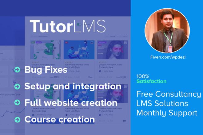 I will setup tutorlms online courses website