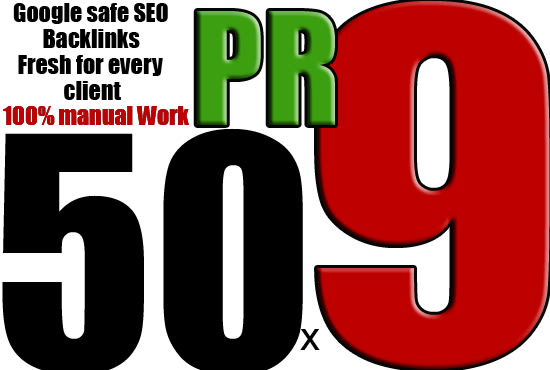 I will skyrocket your google rankings with 50 pr9 high pr seo backlinks