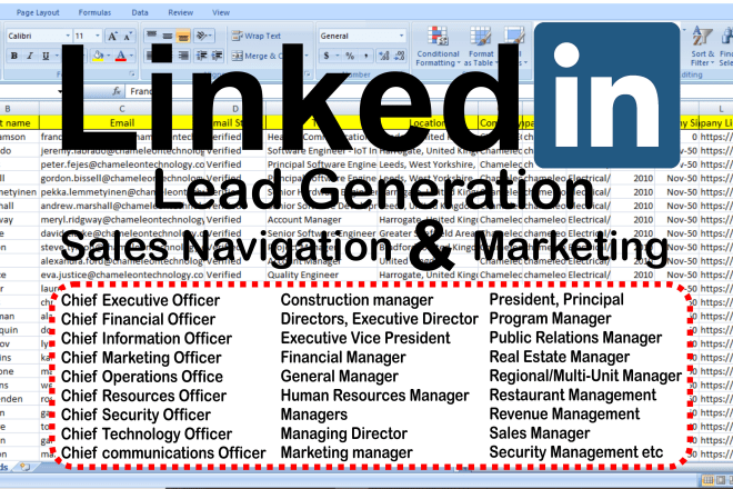 I will target business email addresses and linkedin lead generation