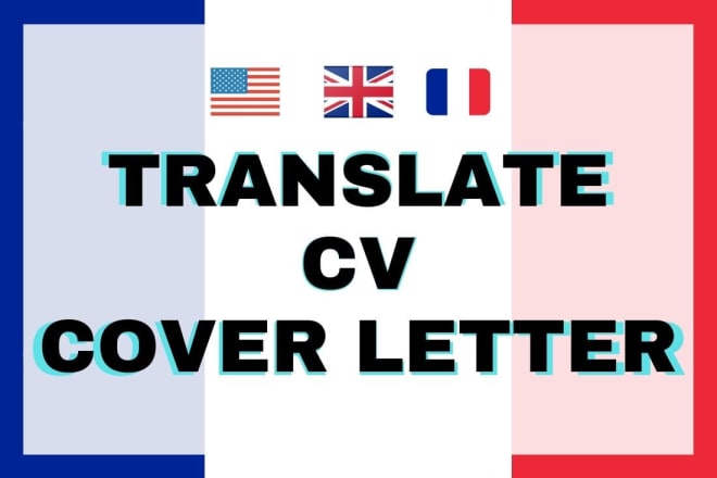 I will translate cvs and cover letters from english into arabic