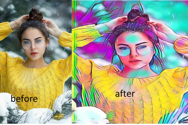 I will turn your photo into high resolution psychedelic art