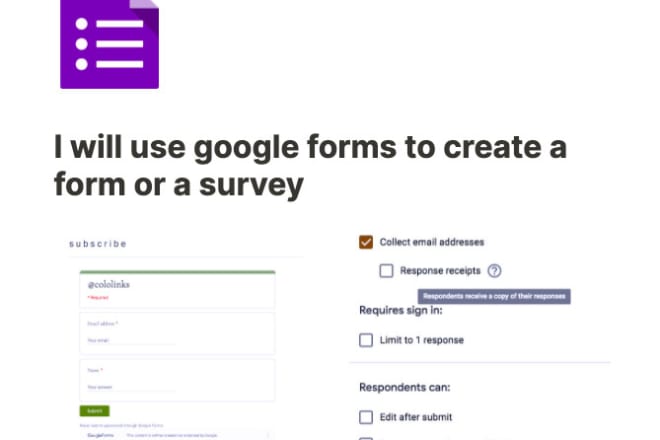 I will use google forms to create a form or a survey