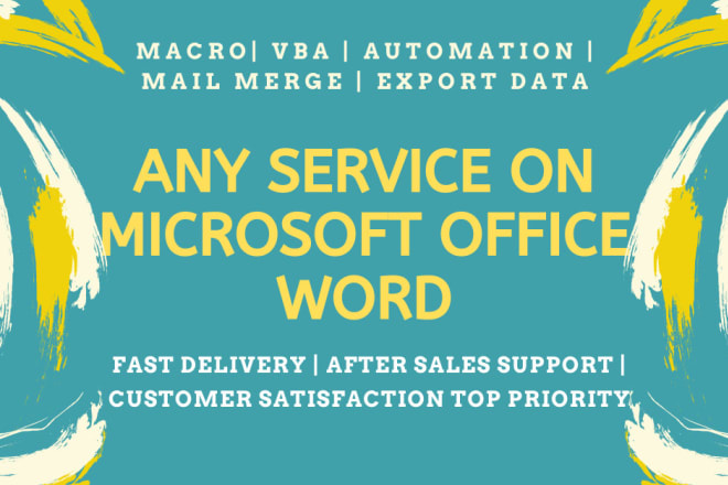 I will work on microsoft word vba macro forms template mail merge automation pdf export