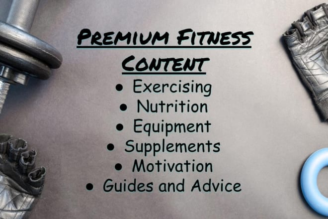 I will write a unique nutrition or fitness SEO article or blog post