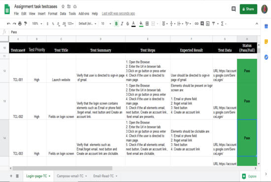 I will write testcases in software quality assurance