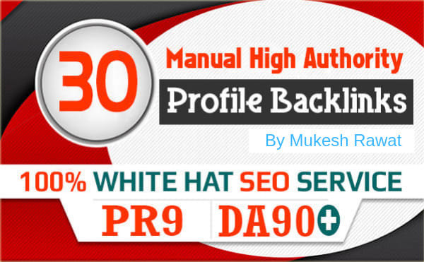 I will 30 profile dofollow backlink high da