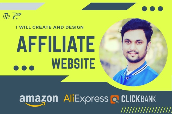 I will build affiliate website store for amazon clickbank aliexpress