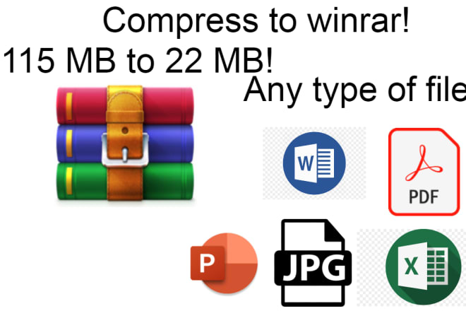 I will compress any file to winrar