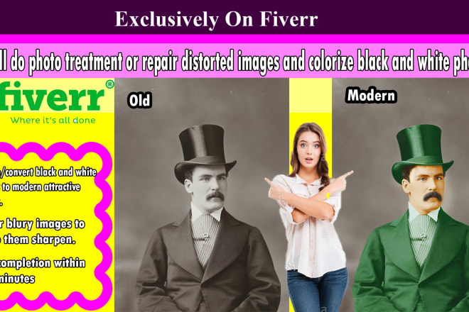 I will convert black and white and repair old photos perfectly