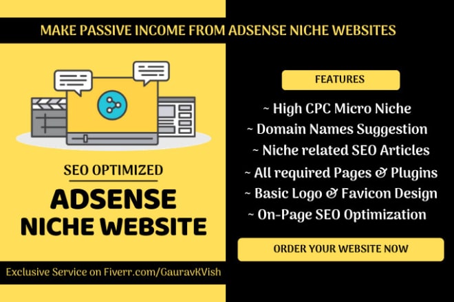 I will create a high CPC adsense approved micro niche website