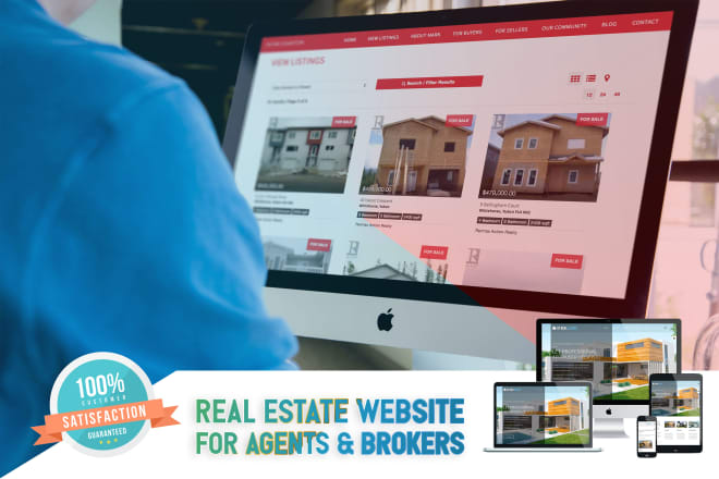 I will create a real estate website for agents and brokers