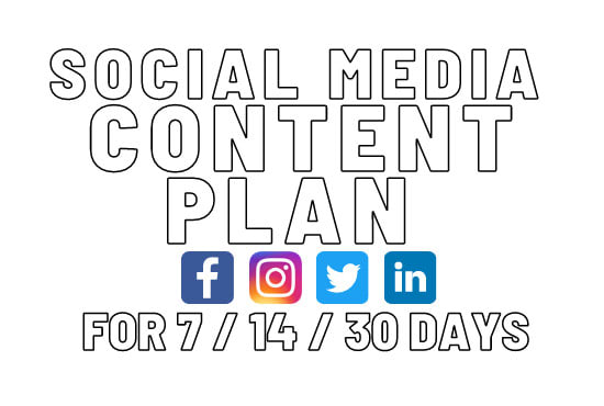 I will create an individualized content plan for social media
