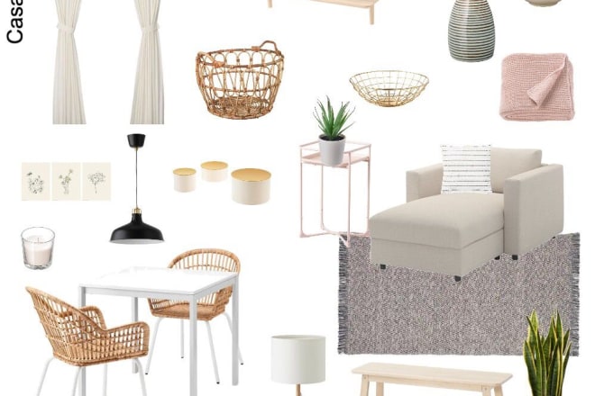 I will create an interior decorating plan with ikea furniture