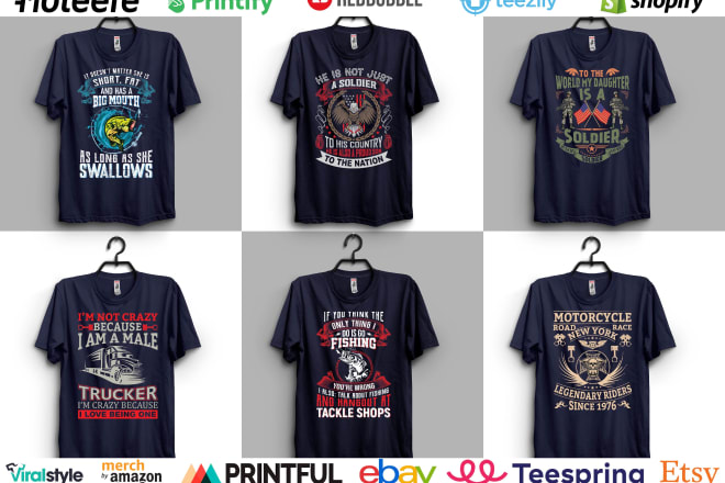 I will create best selling t shirt and graphic t shirt designs within 3 hours